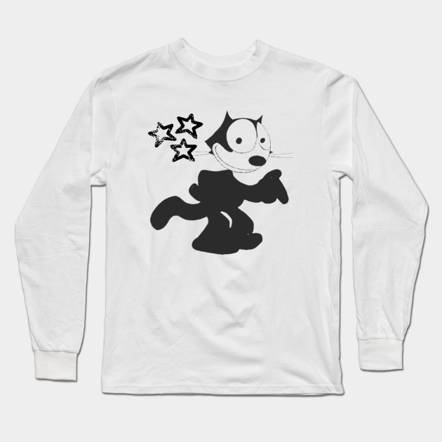 Vintage Felix the cat Long Sleeve T-Shirt by Museflash